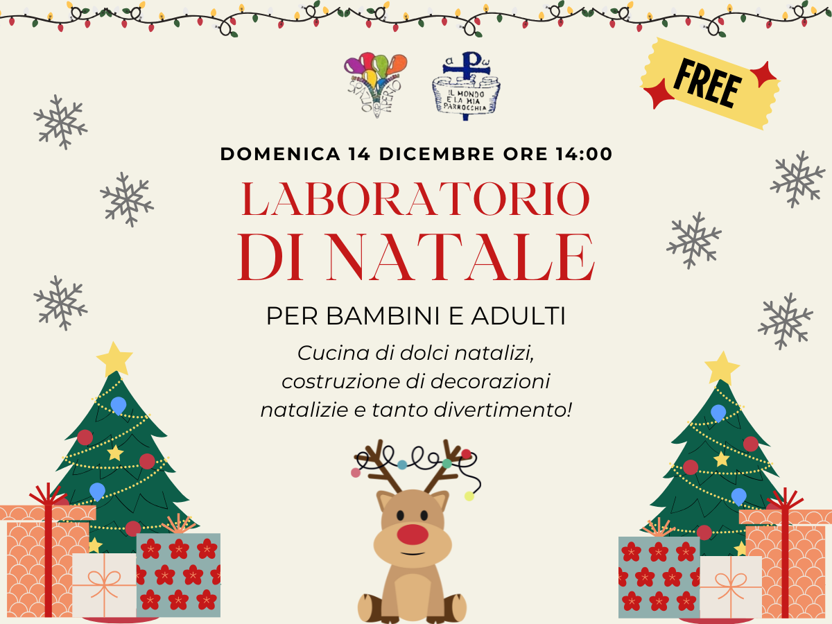 Laboratorio di Natale : dolci, decorazioni e divertimento per tutti ✨