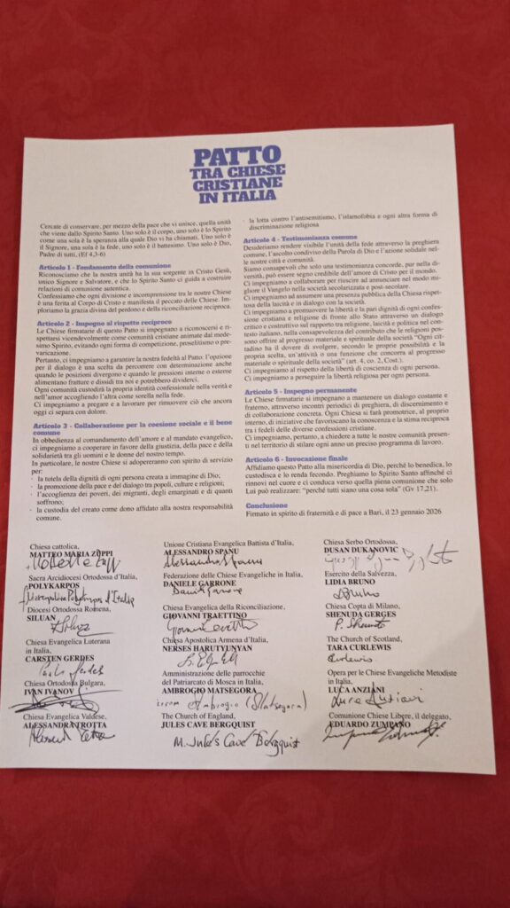 Unità dichiarata, comunione sospesa