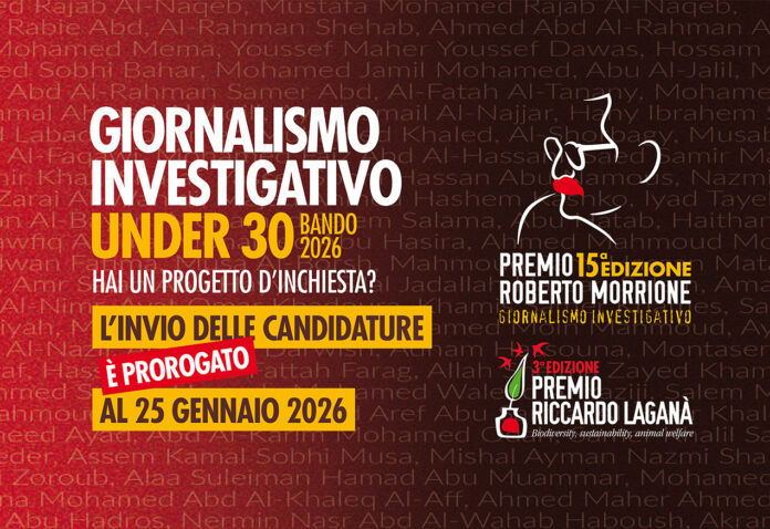 Premio Morrione e Premio Laganà 2026: proroga per partecipare